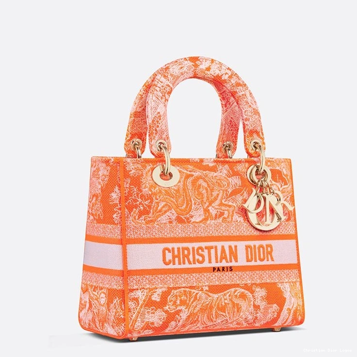 Cheap Bag de Lady Jouy Canvas Orange Medium Toile Motif D-lite 0815 Luxury